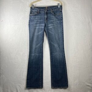 7 For all mankind Bootcut Jeans Women's Size 30 (READ) Med Wash Pockets Zipper